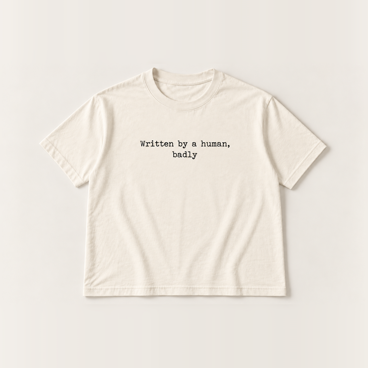 Written by a human, badly