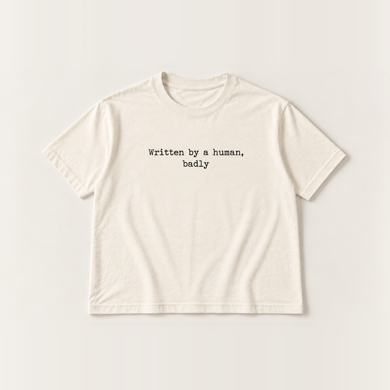 Written by a human, badly